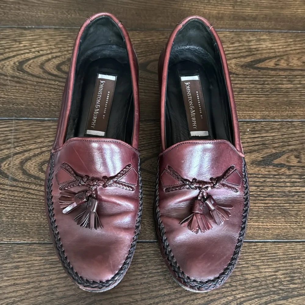 Johnston & Murphy Men’s Hayes Tassel Loafers‎ Cognac Size 9.5M